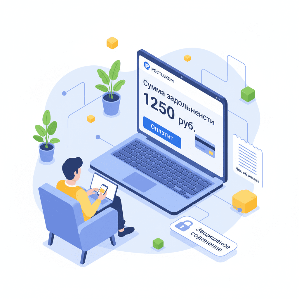 Как проверить и оплатить задолженность за услуги Ростелекома?