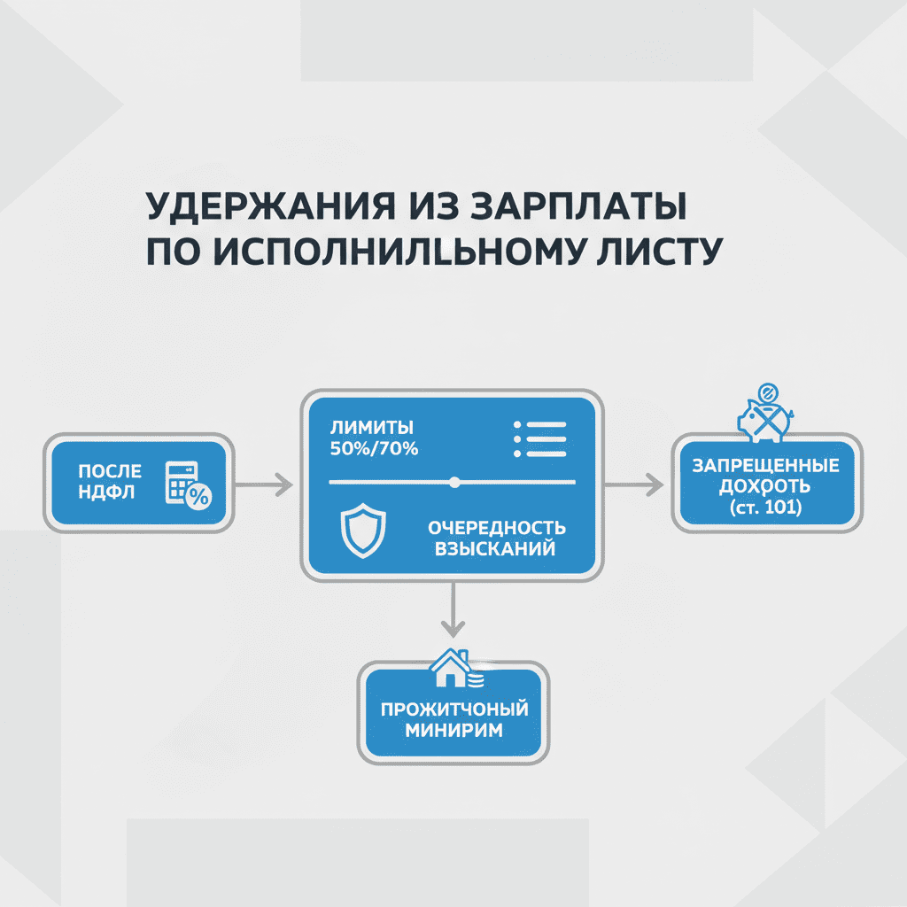 Как удерживают зарплату по исполнительному листу?