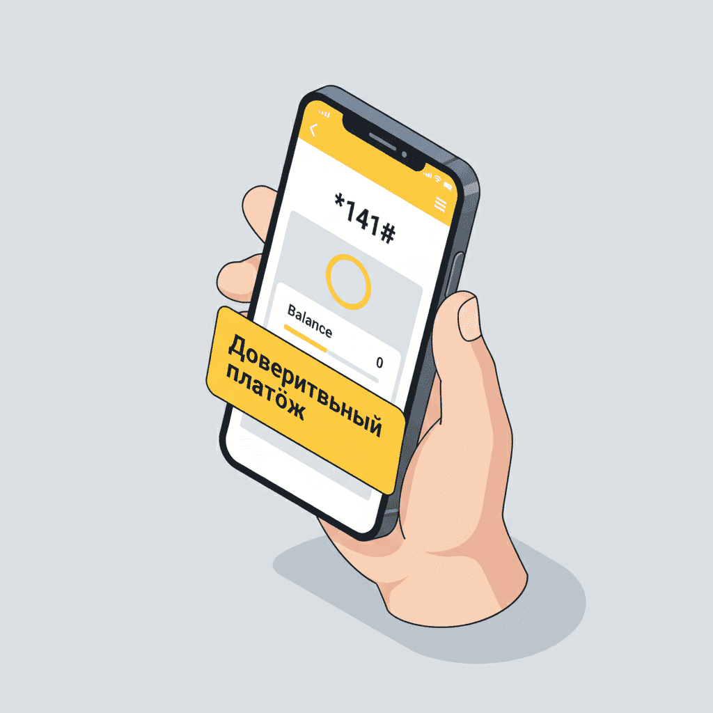 Как взять в долг на билайне если баланс на нуле или ниже?