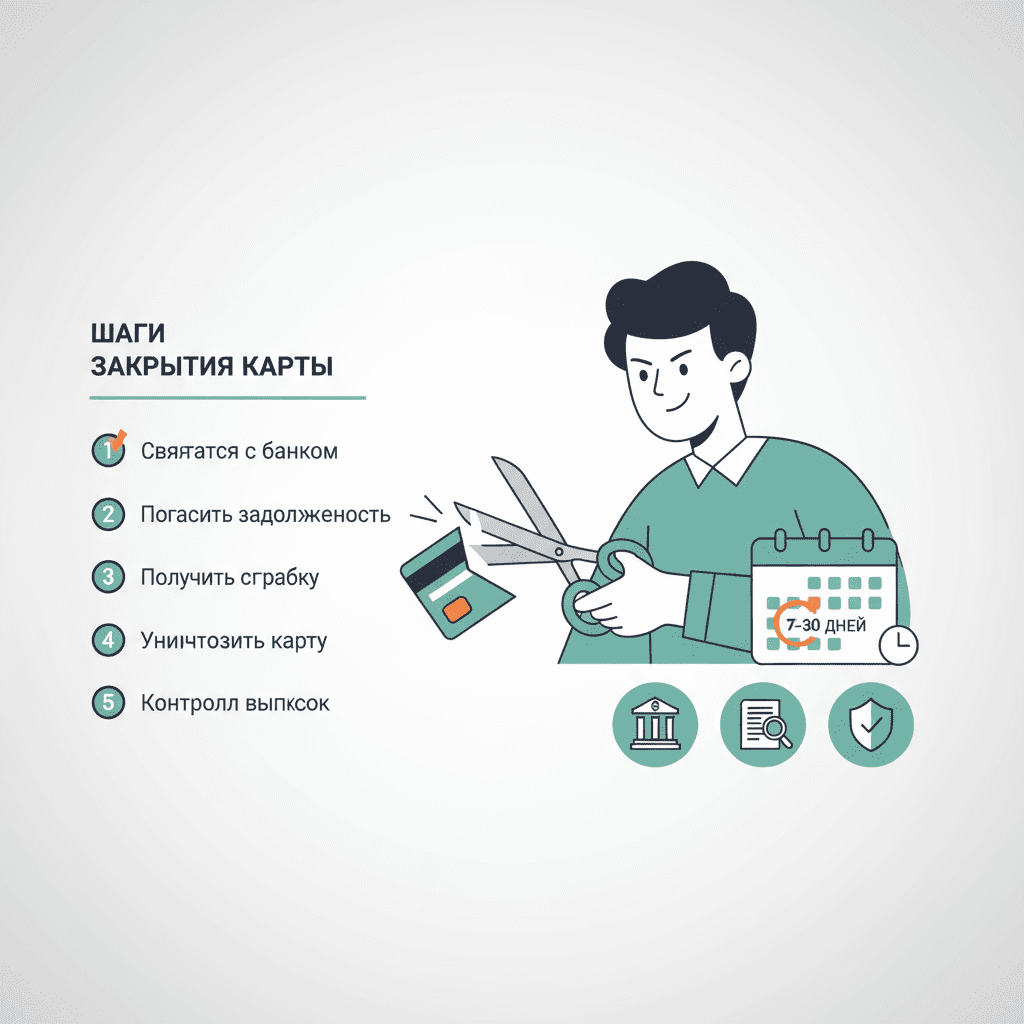 Как закрыть кредитную карту если нет денег?